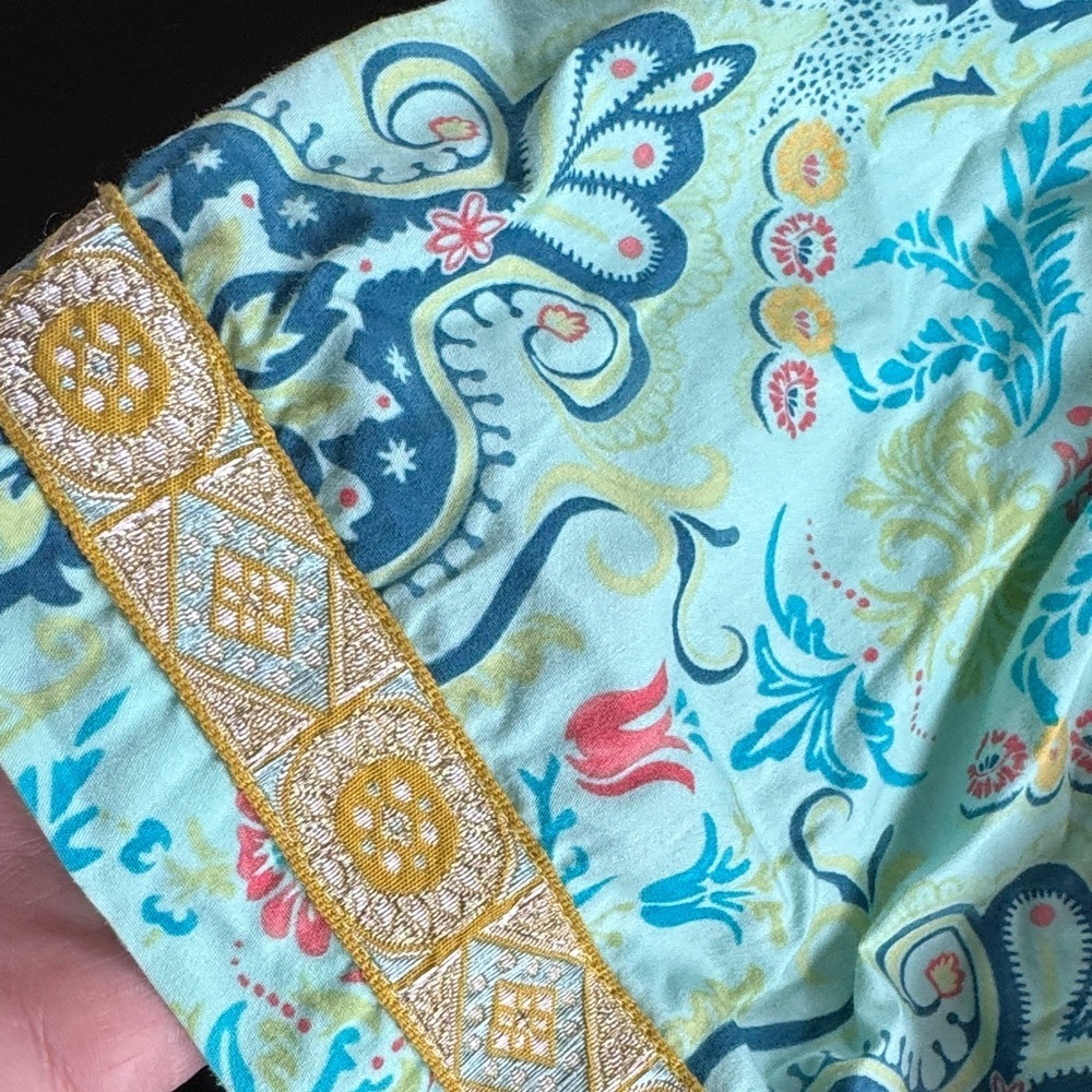 Matilda Jane Coral Pink & Aqua Floral Sundress Top - Picture 5 of 7